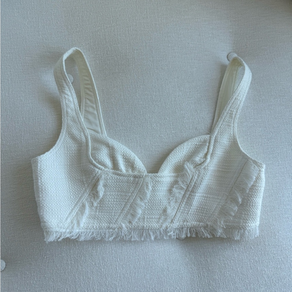 Jonathan Simkhai White Crop Top Bra Top Medium Never Worn